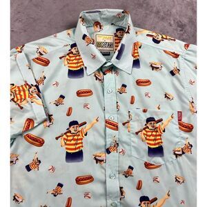 RSVLTS x The Sandlot‎ Shirt Men's M Great Hambino Ham Blue Button Up